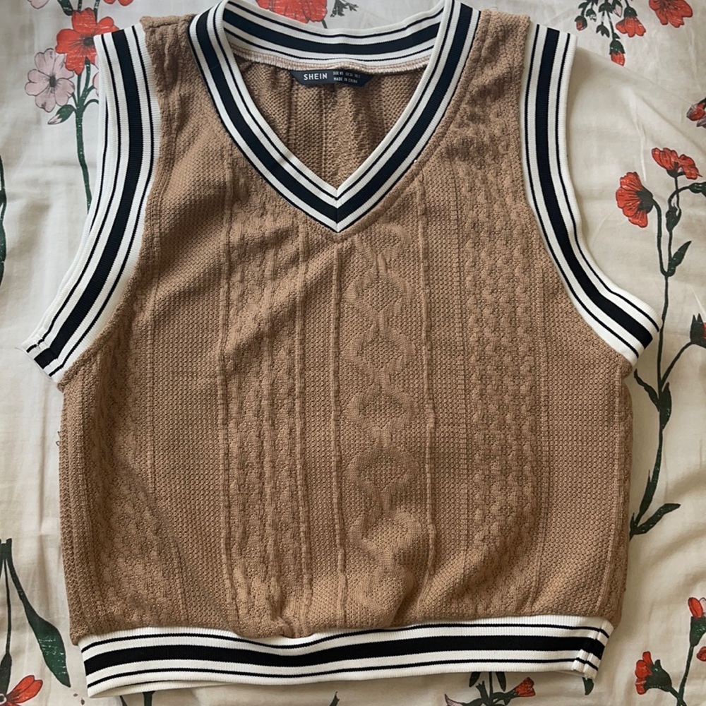 Striped Trim Knit Tank Top